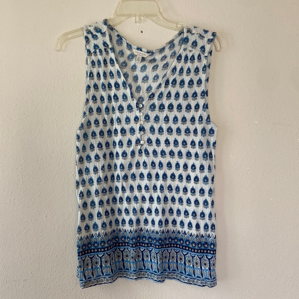 Lucky brand soft tank top, boho indie summer shirt